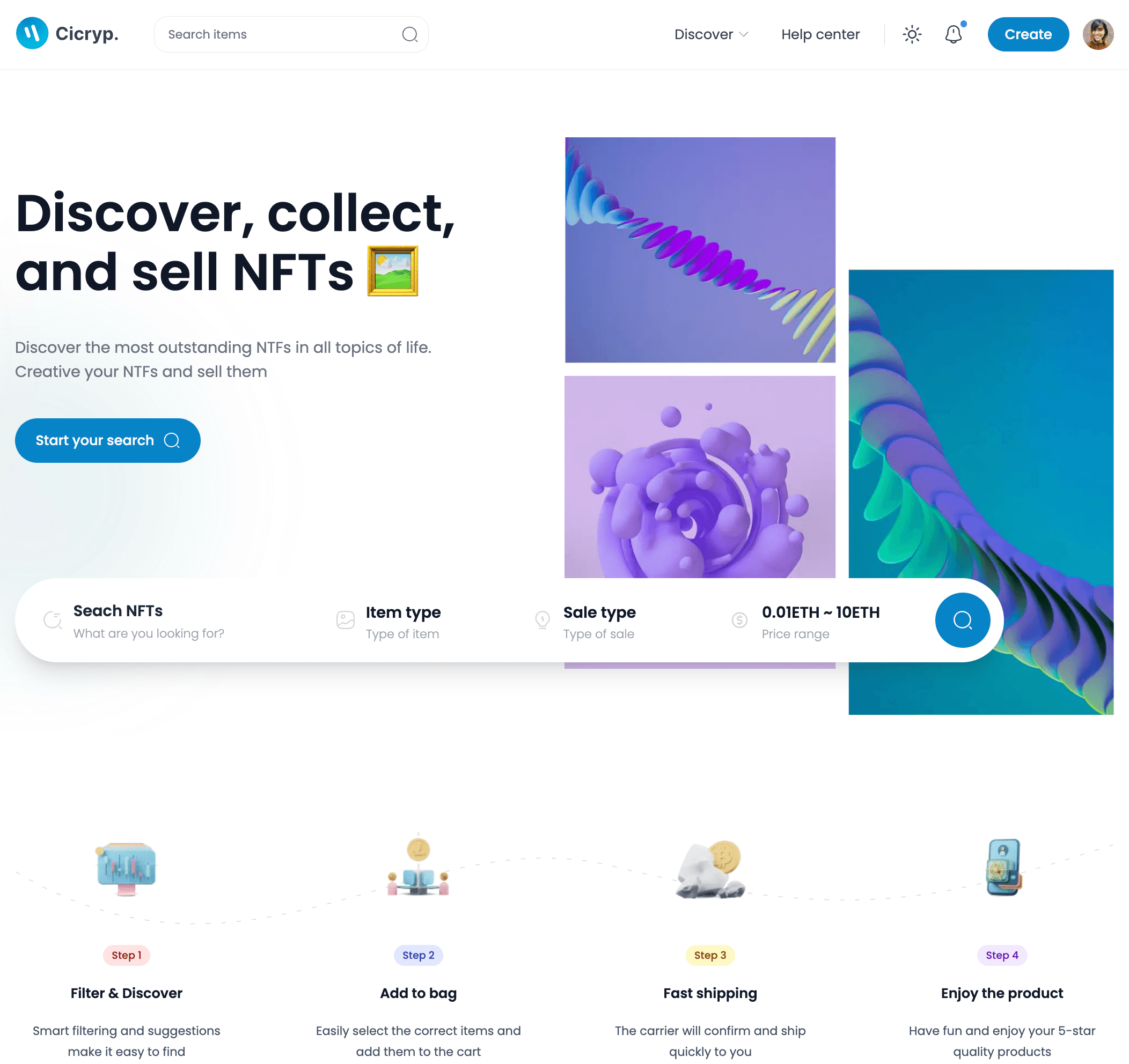 Ciscryp - NFT Marketplace NextJs React Template