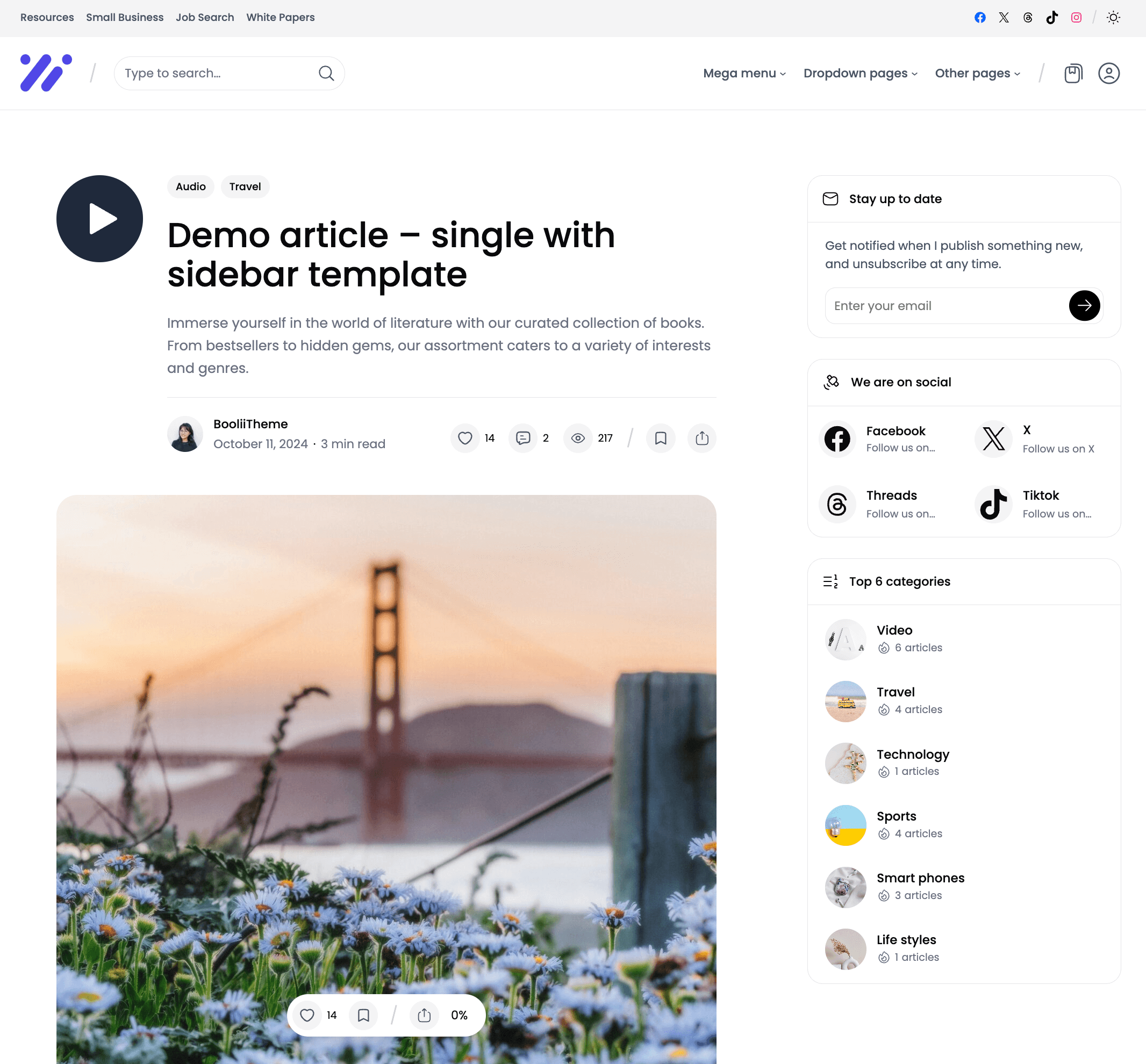 Ncmaz - News Magazine Full Site Editing WordPress Block Theme
